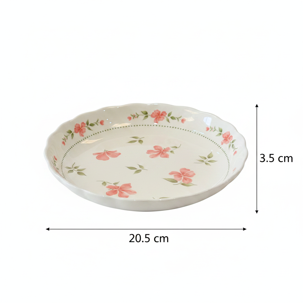 Pink Floral Ceramic Dinnerware