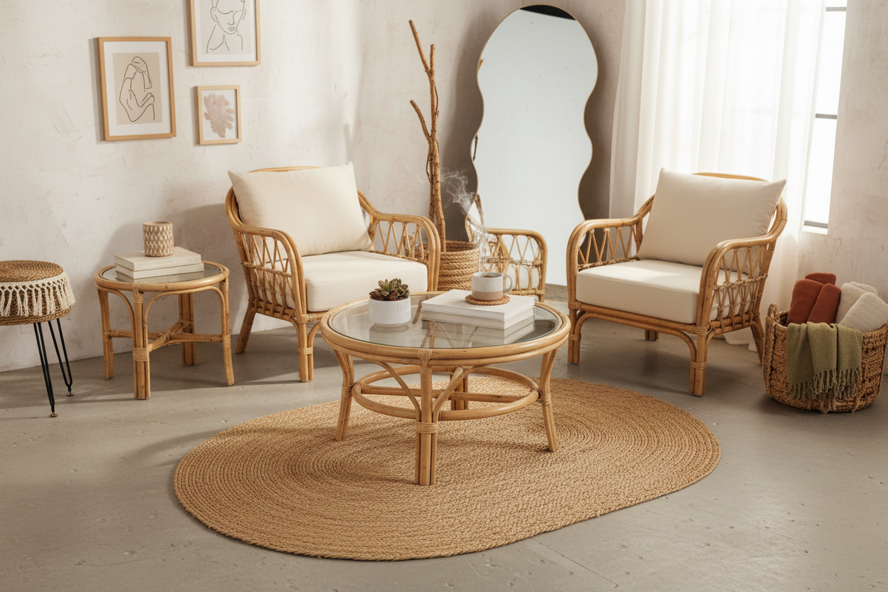 Oval Jute Rug - Living Room