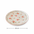 Pink Floral Ceramic Plate – 26cm