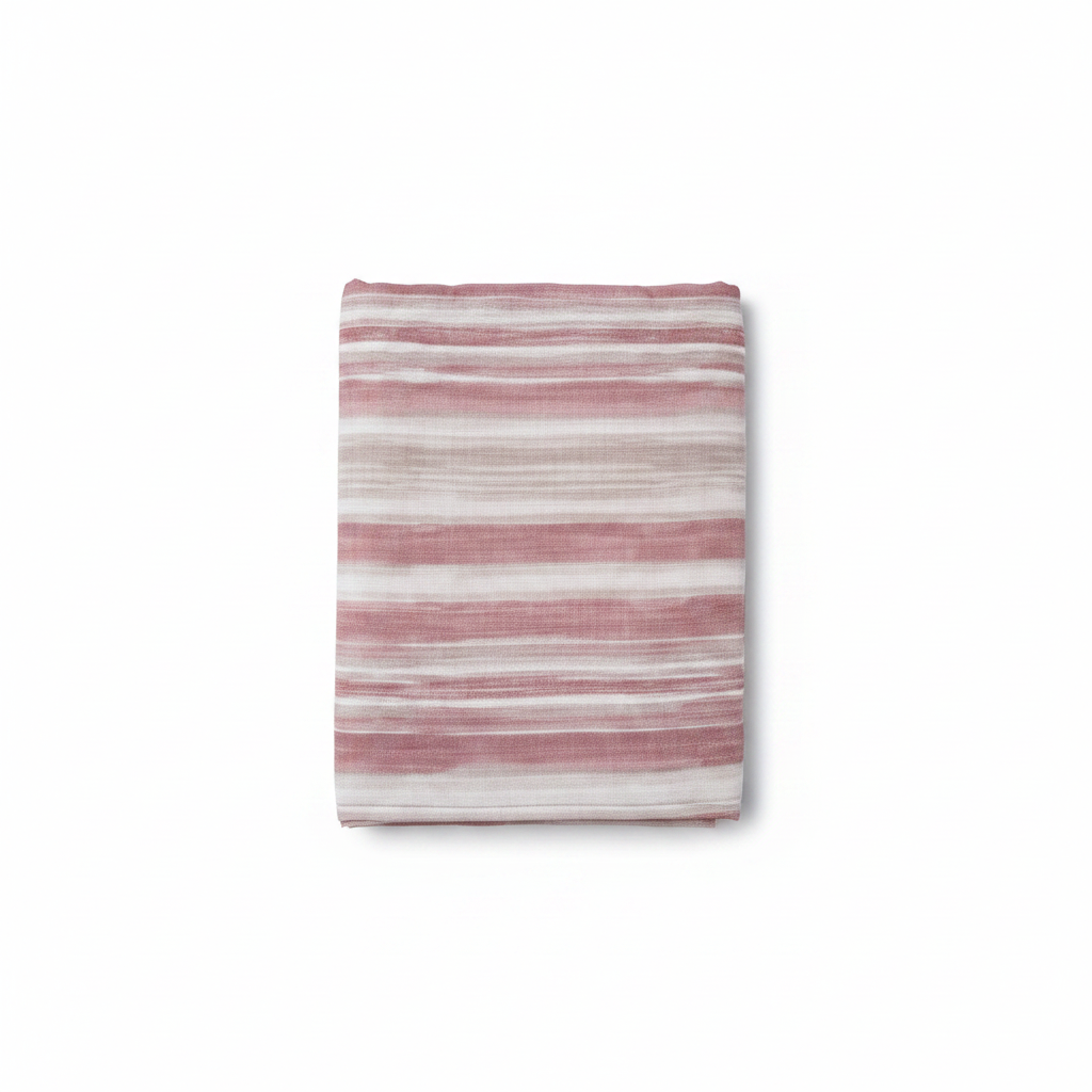 Pink Striped Shower Curtain