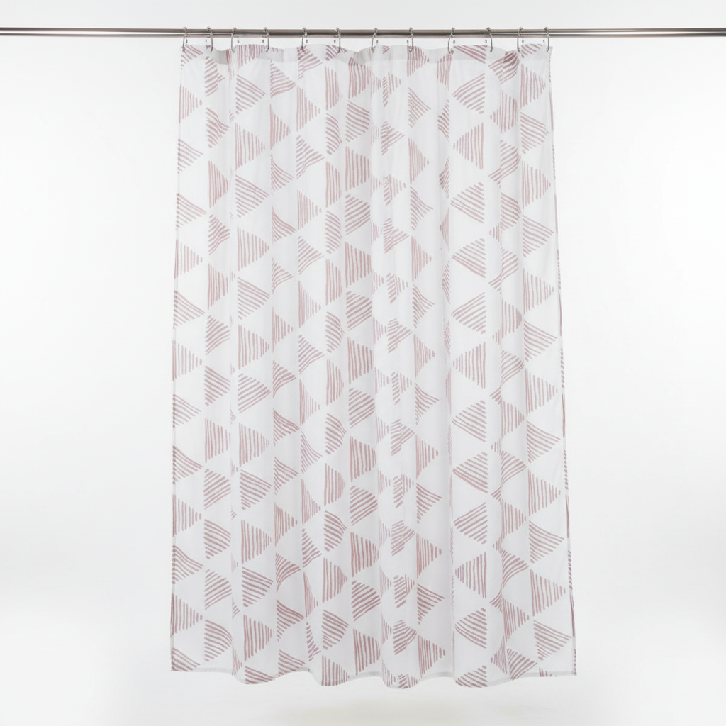 Pink Triangle Shower Curtain