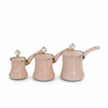 Pink Turkish Coffee Pots - White Background