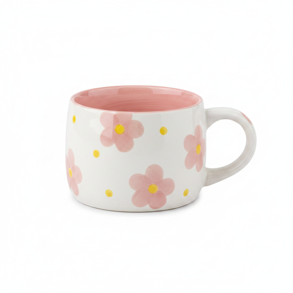 Pink Yellow Dots Mug