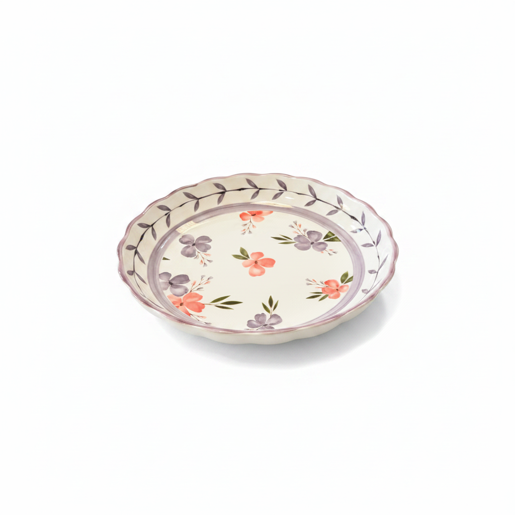 Purple Floral Small Plate