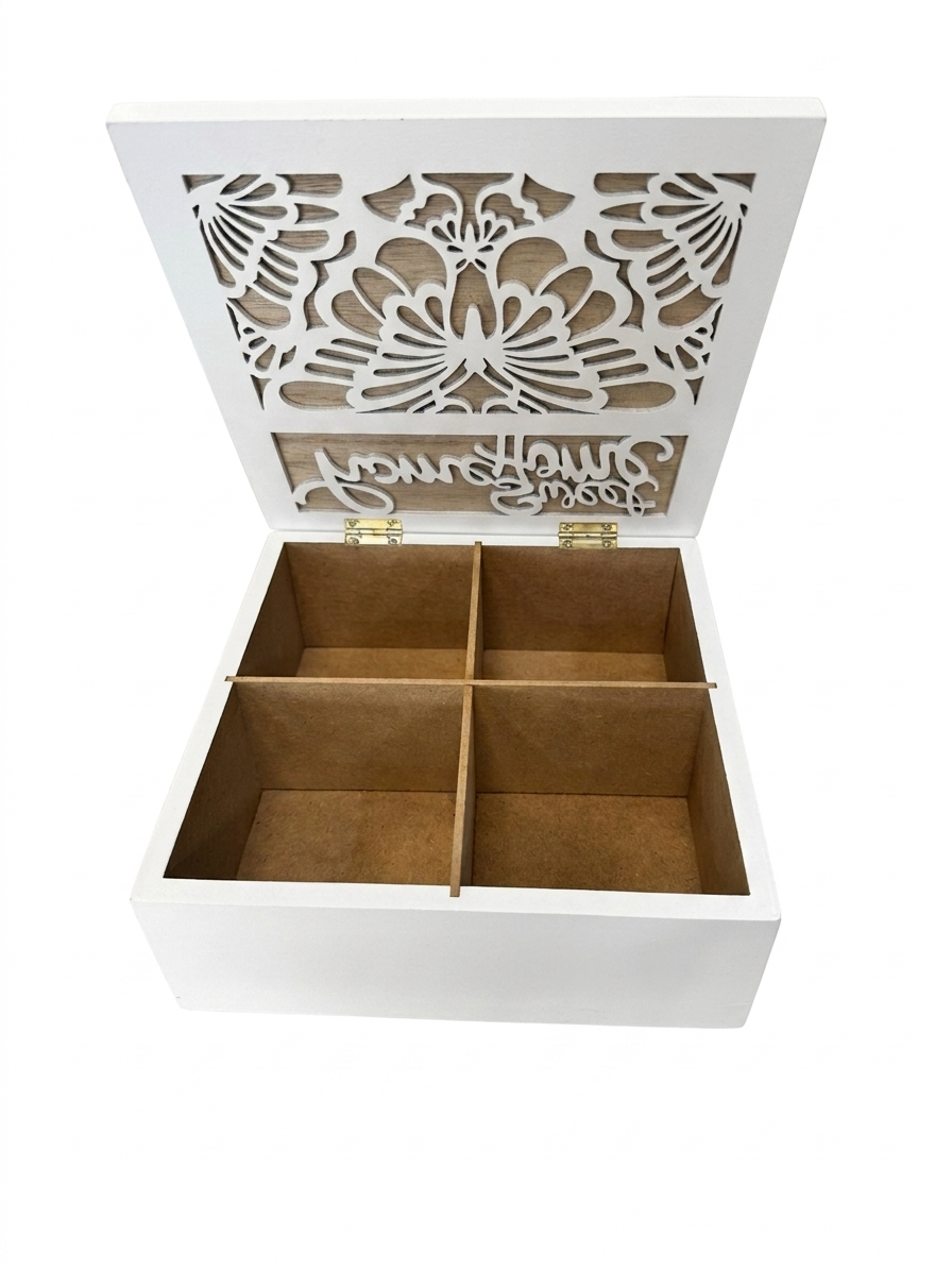 Wooden Tea Box – Home Sweet Home
