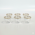 Gold Rim Glass coffee Cup Set - 6 Pieces