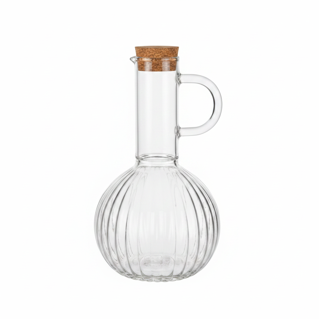 Ribbed Glass Globe Decanter