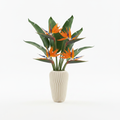 Ribbed Vase - Bird of Paradise Only