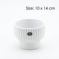 Foursant Ribbed Ceramic Plant Pot
