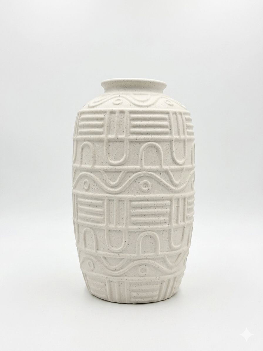 Ceramic Geometric Vase – 32 cm