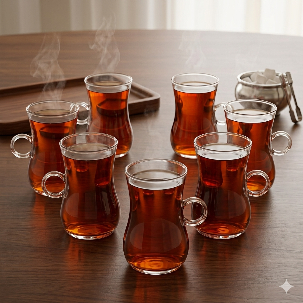 Borosilicate Tea Glass Set - 6 Pieces 150ml