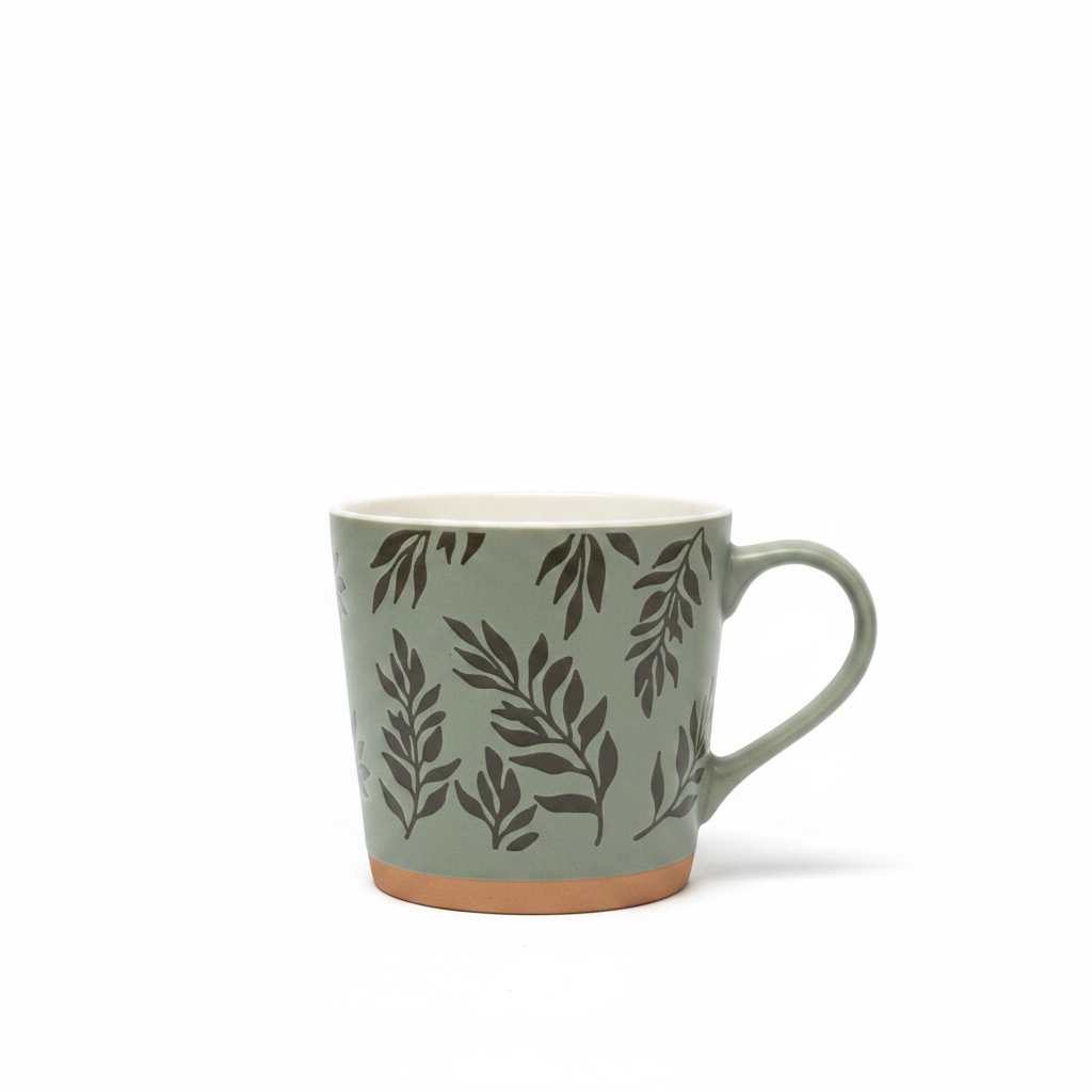 Sage Botanical Leaf Mug