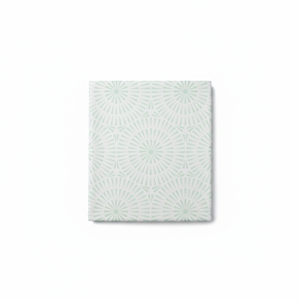 Sage Green Sunburst Shower Curtain