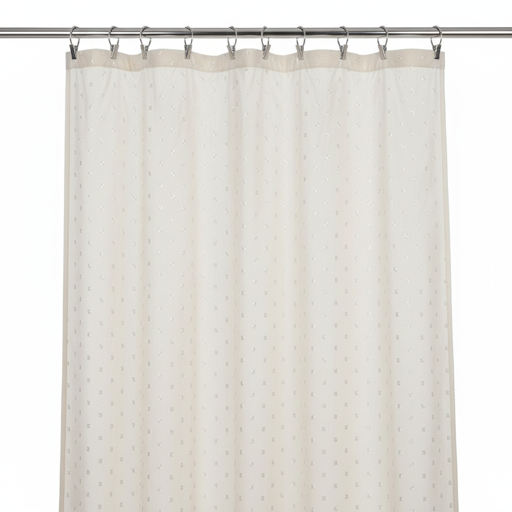 Shower Curtain Cross Dots Cream