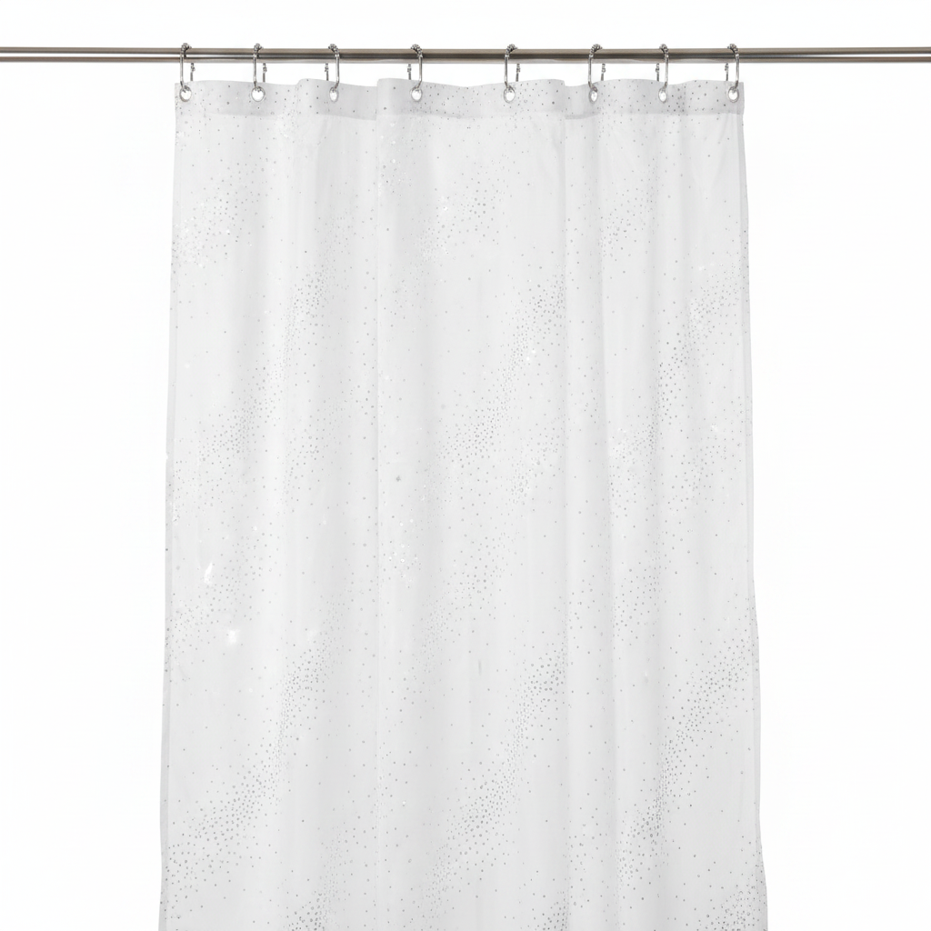 Shower Curtain Silver Sparkle
