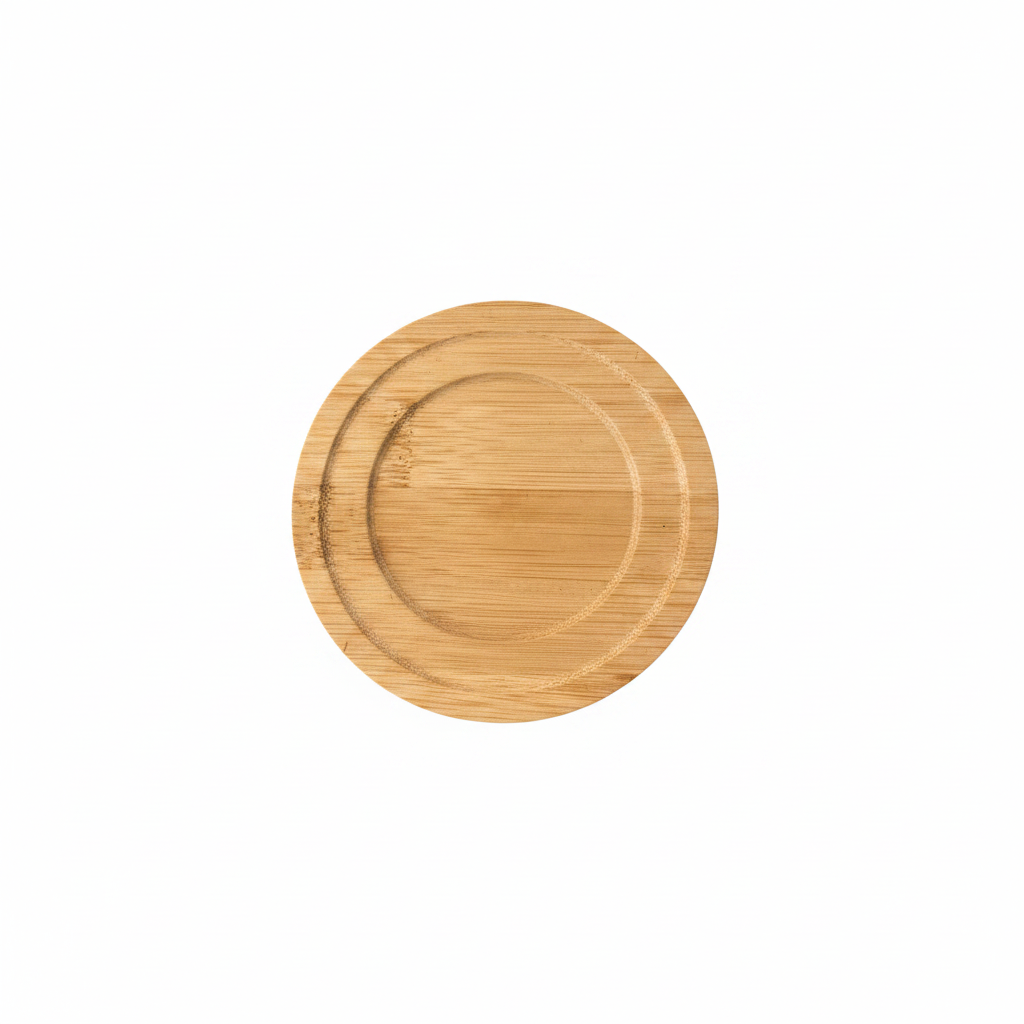 Single Bamboo Coaster White