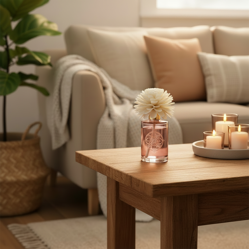 Single Pink Aroma Diffuser Cozy Lifestyle