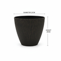 Small Black Lined Pot