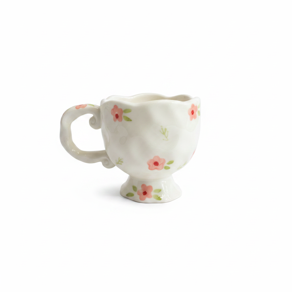 Small Pink Cherry Mug