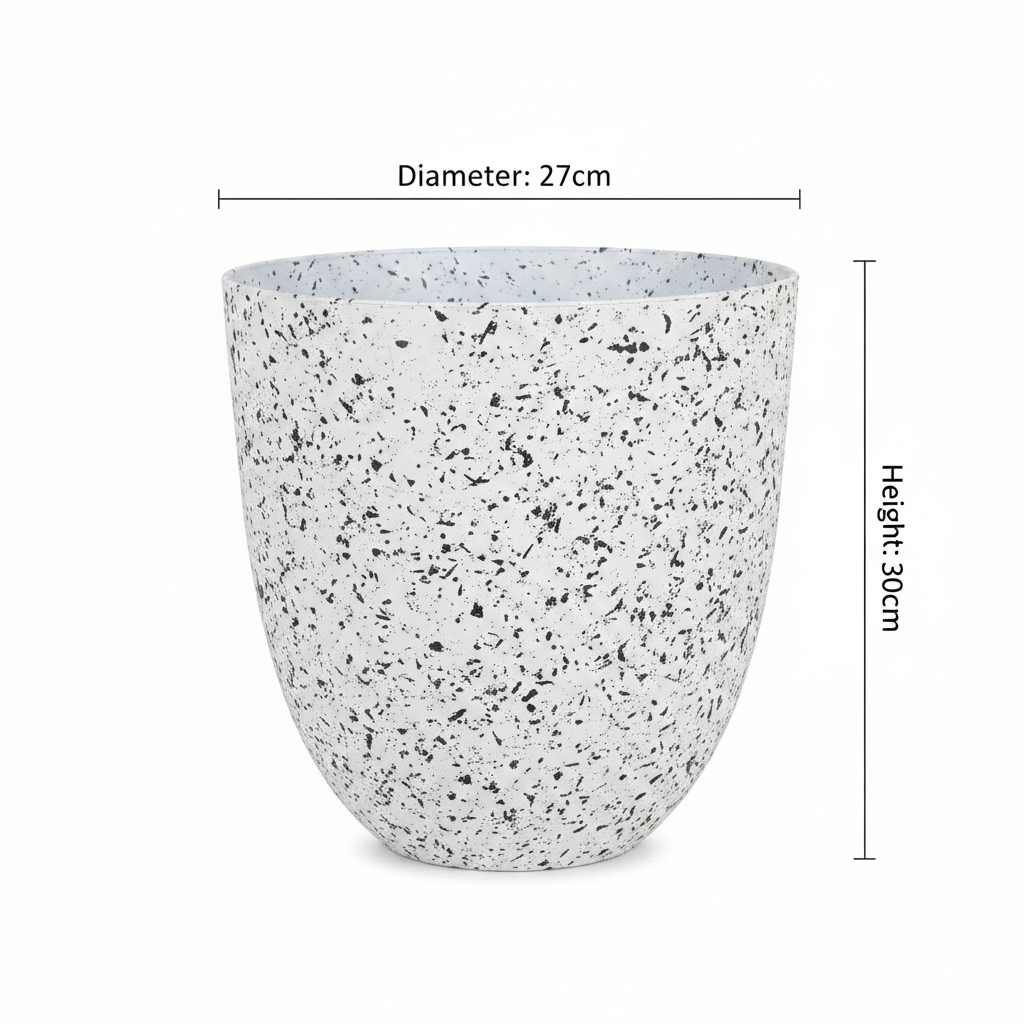 Speckled Pot Single with Dimensions