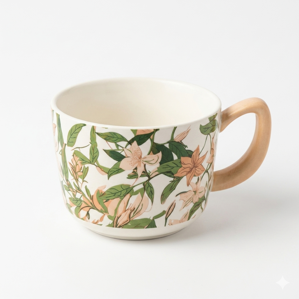 Floral Ceramic Mug 350ml