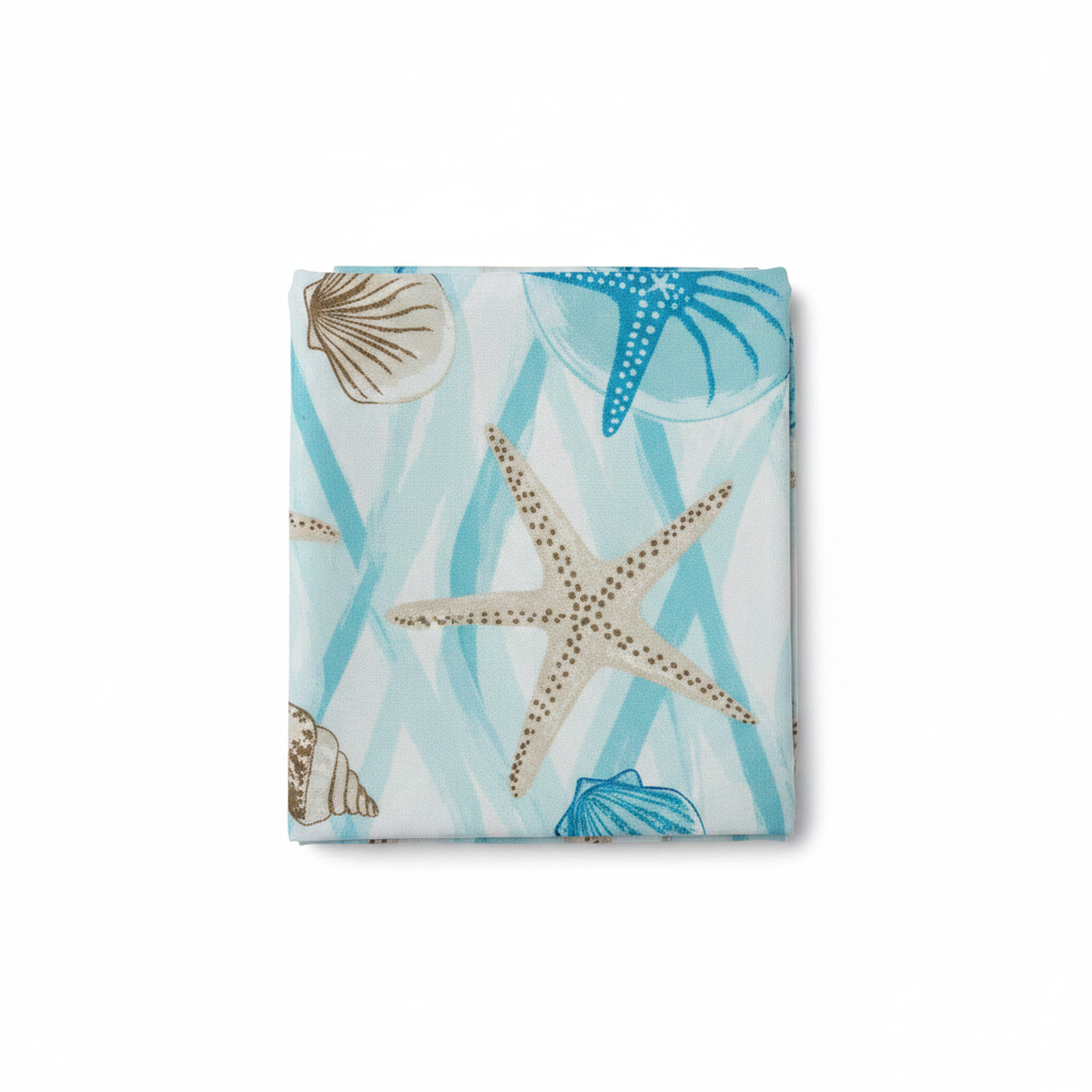 Starfish and Seashells Shower Curtain