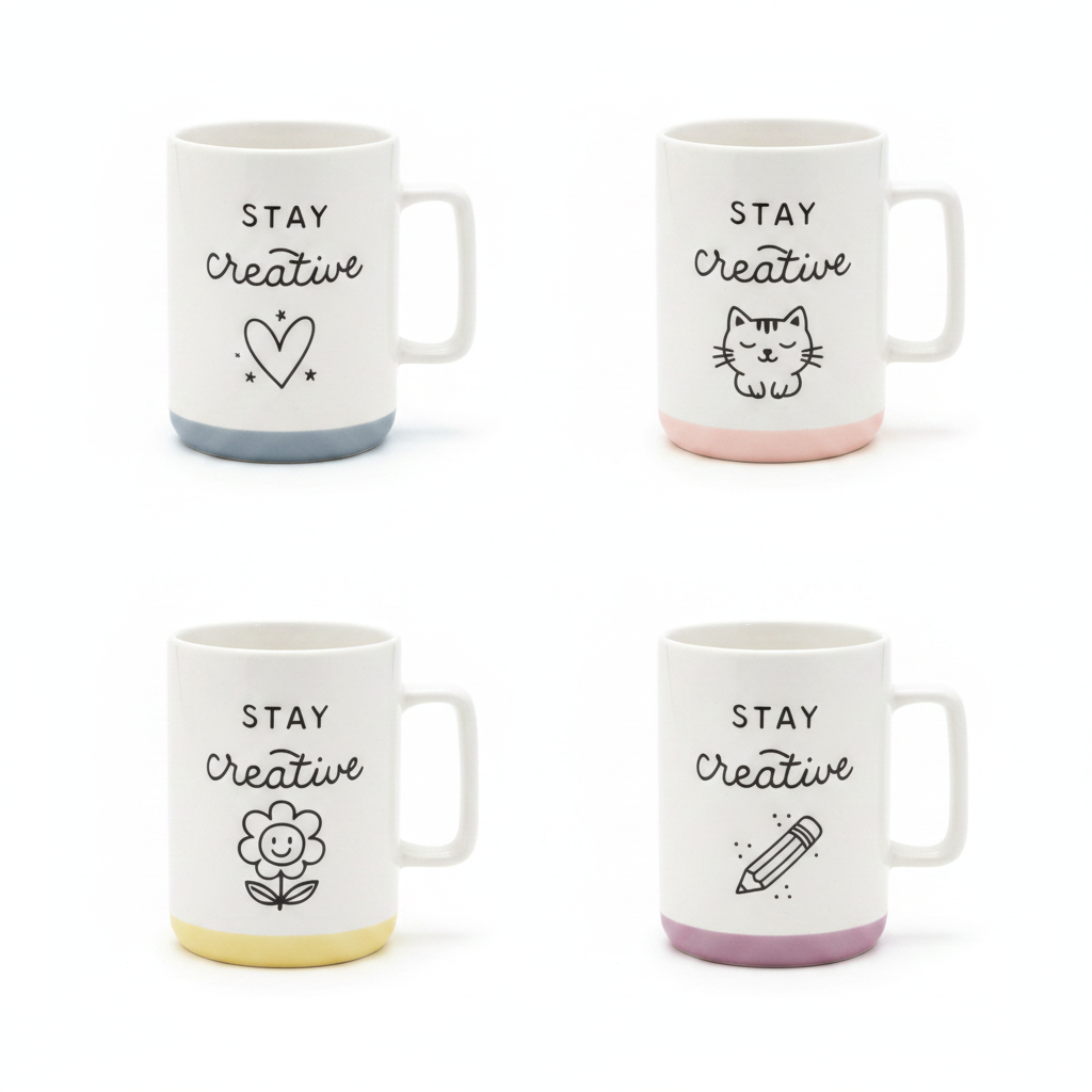 Stay Creative Mugs Collection Grid