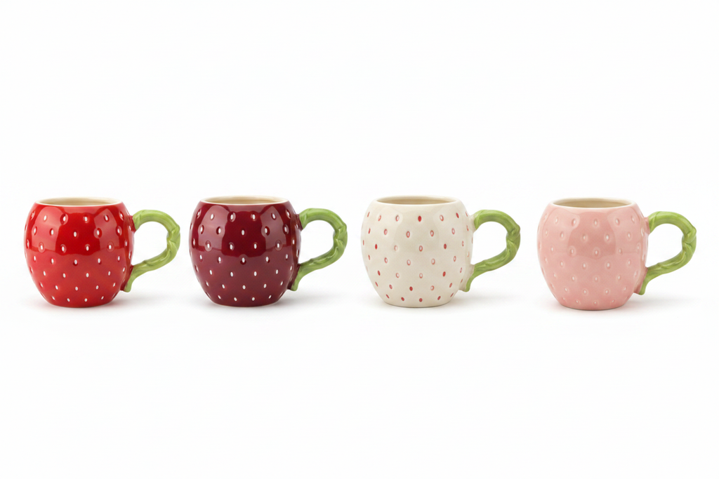 Strawberry Ceramic Mug - 4 Colors