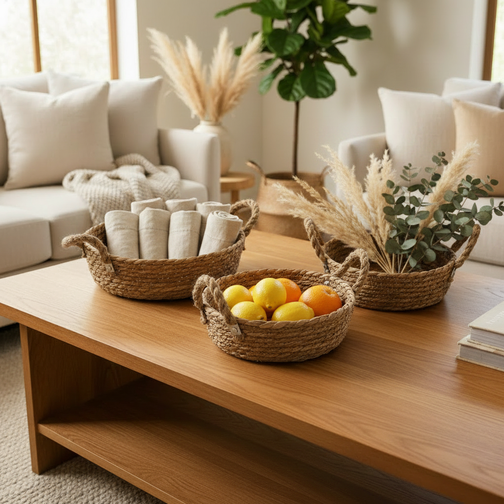 Styled Seagrass Baskets
