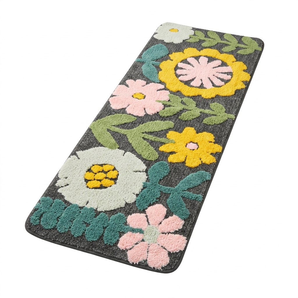 Floral Tufted Runner Rug