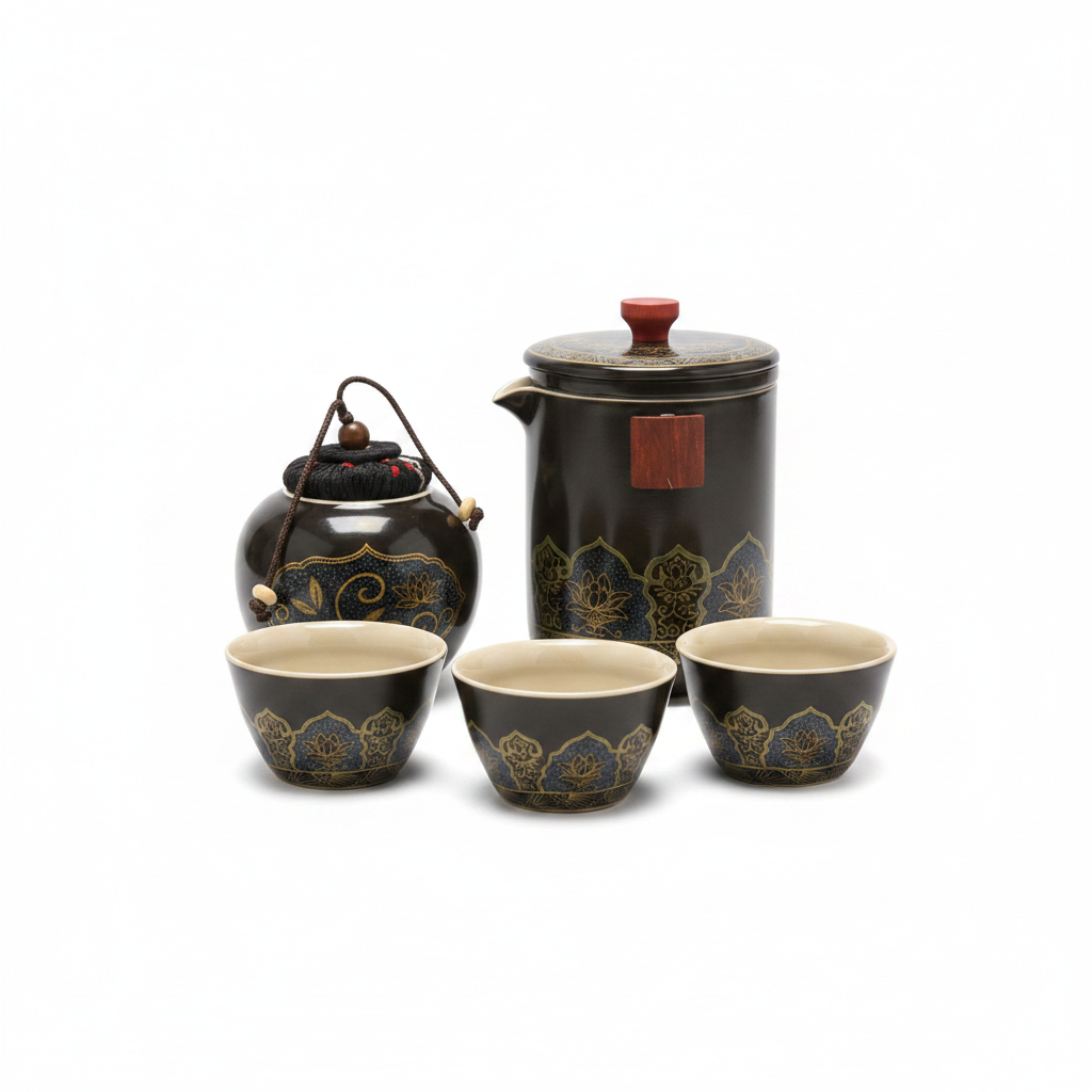 Tea Set White Background