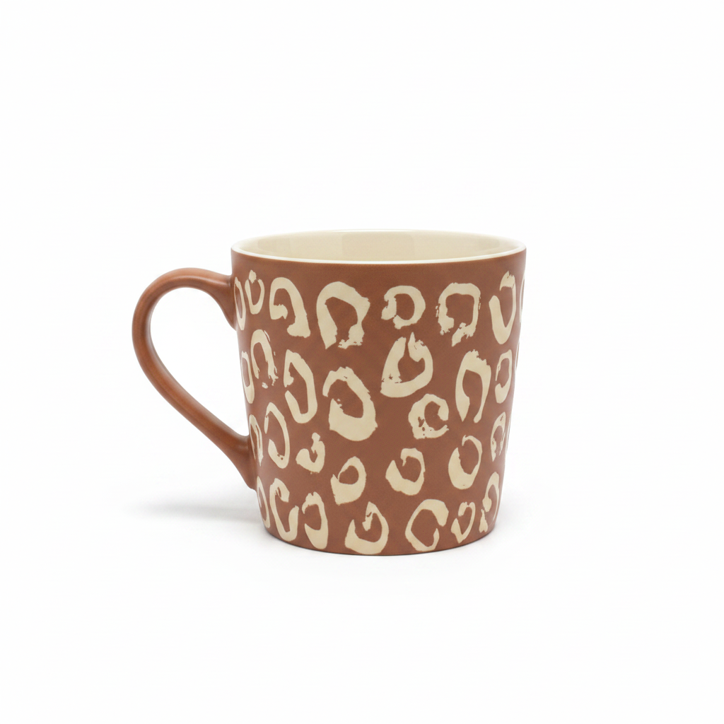 Terracotta Leopard Print Mug