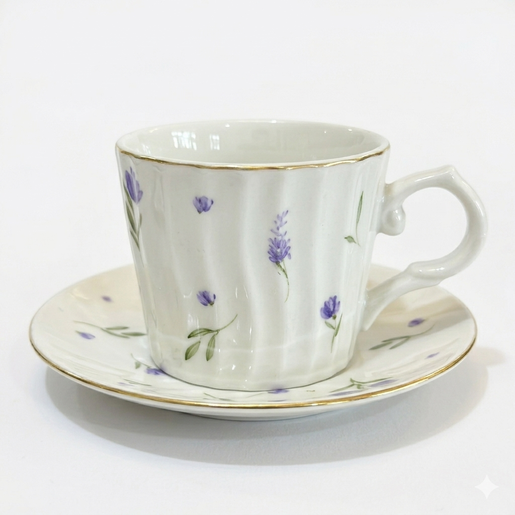 Floral Coffee Cup Set – 6 Pieces
