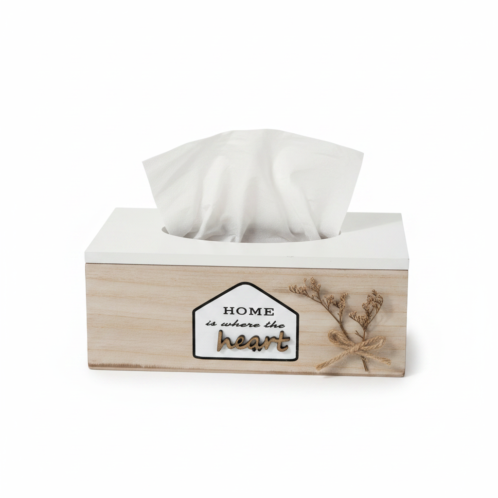 Tissue Box with Tissue White Background