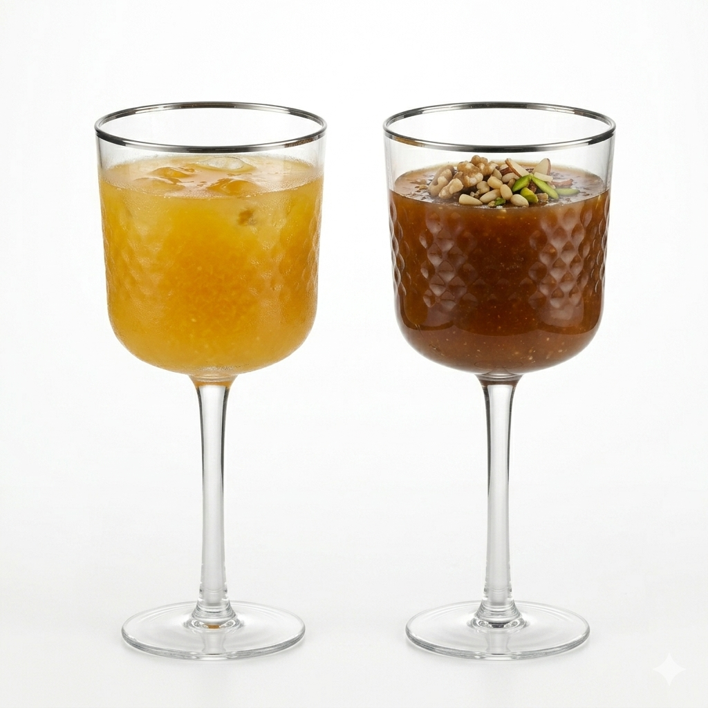 Silver Rim Hammered Wine Glass