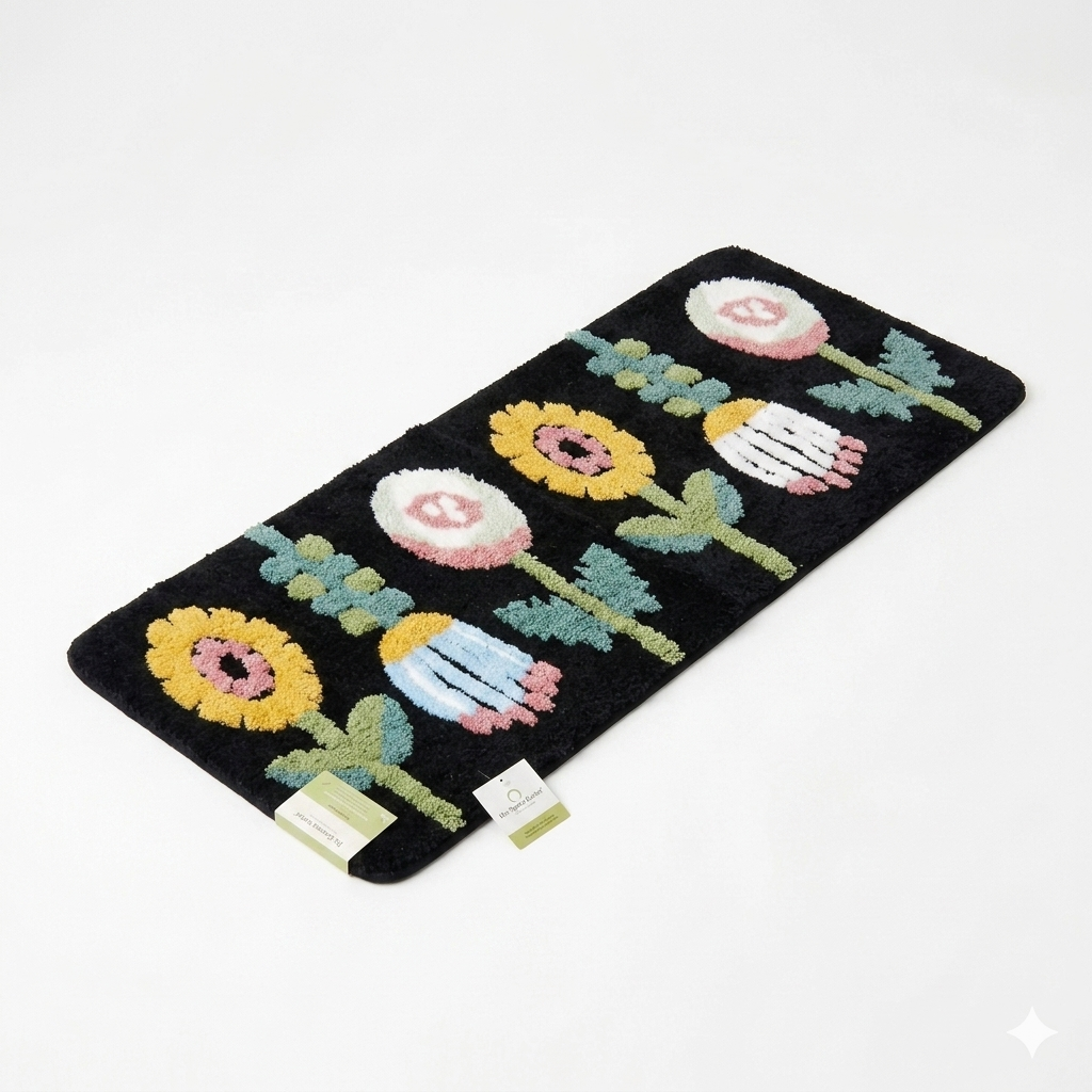 Floral Tufted Runner Rug