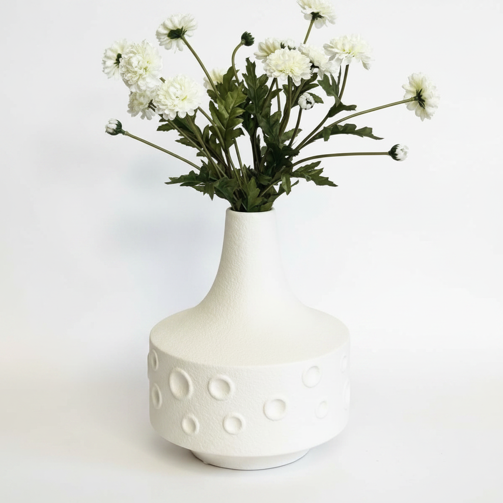 Vase clean white background natural lighting