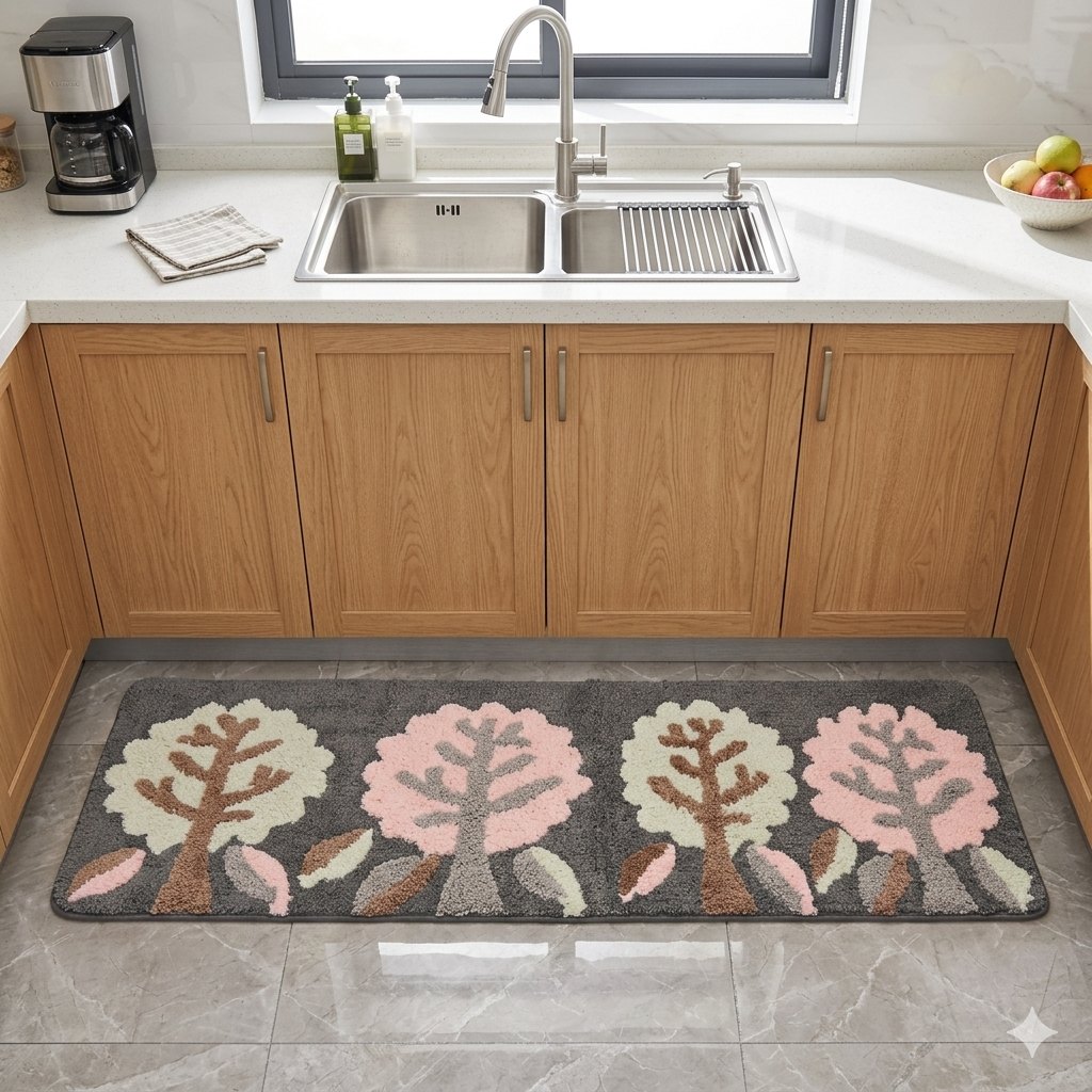 Floral Tufted Runner Rug