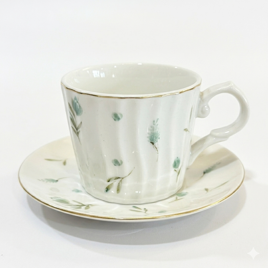 Floral Coffee Cup Set – 6 Pieces