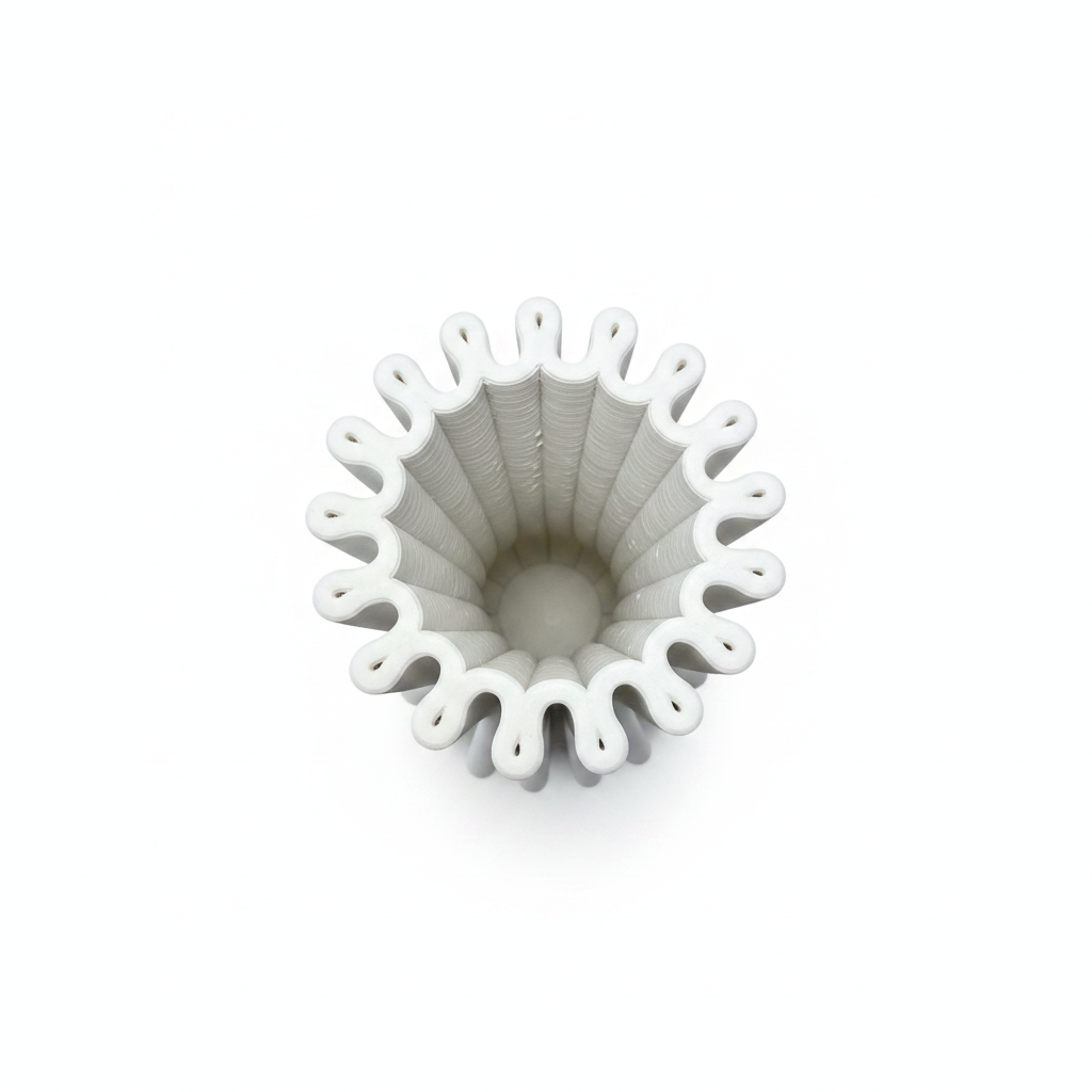Wavy Rim Vase - Top