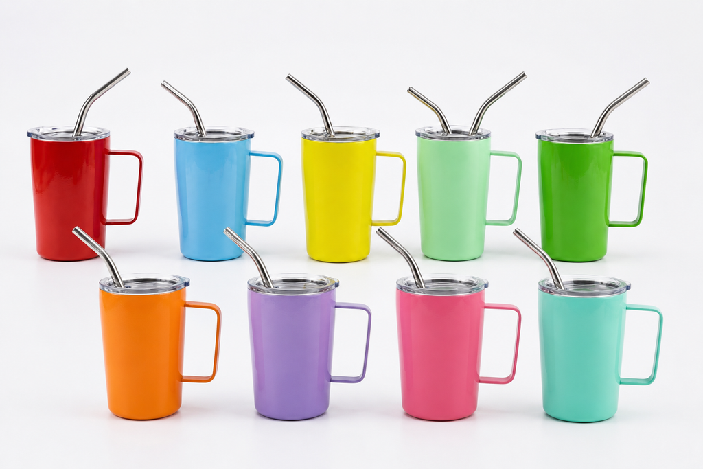 Stainless Steel Mate & Coffee Mug with Straw - 90ml