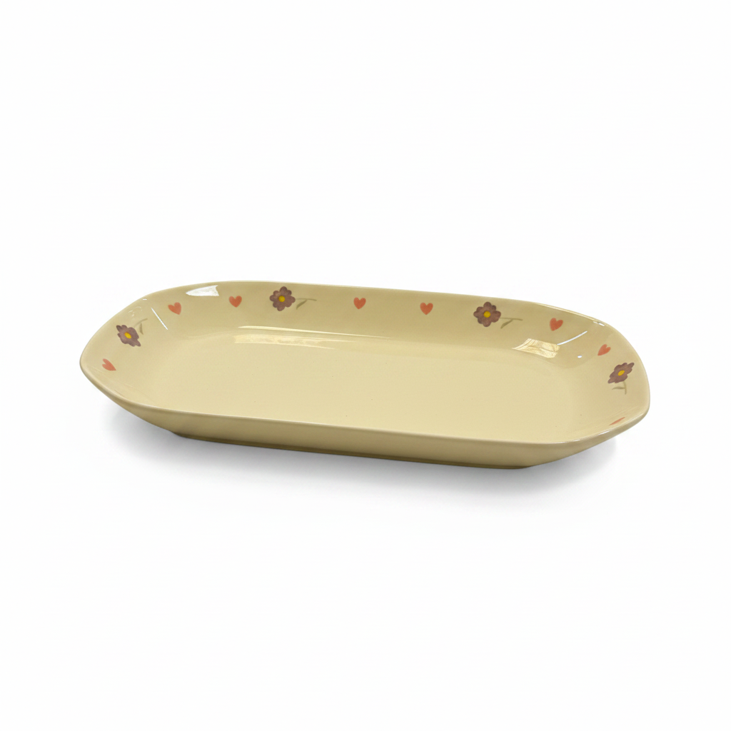 Whimsy Garden Oval Tray