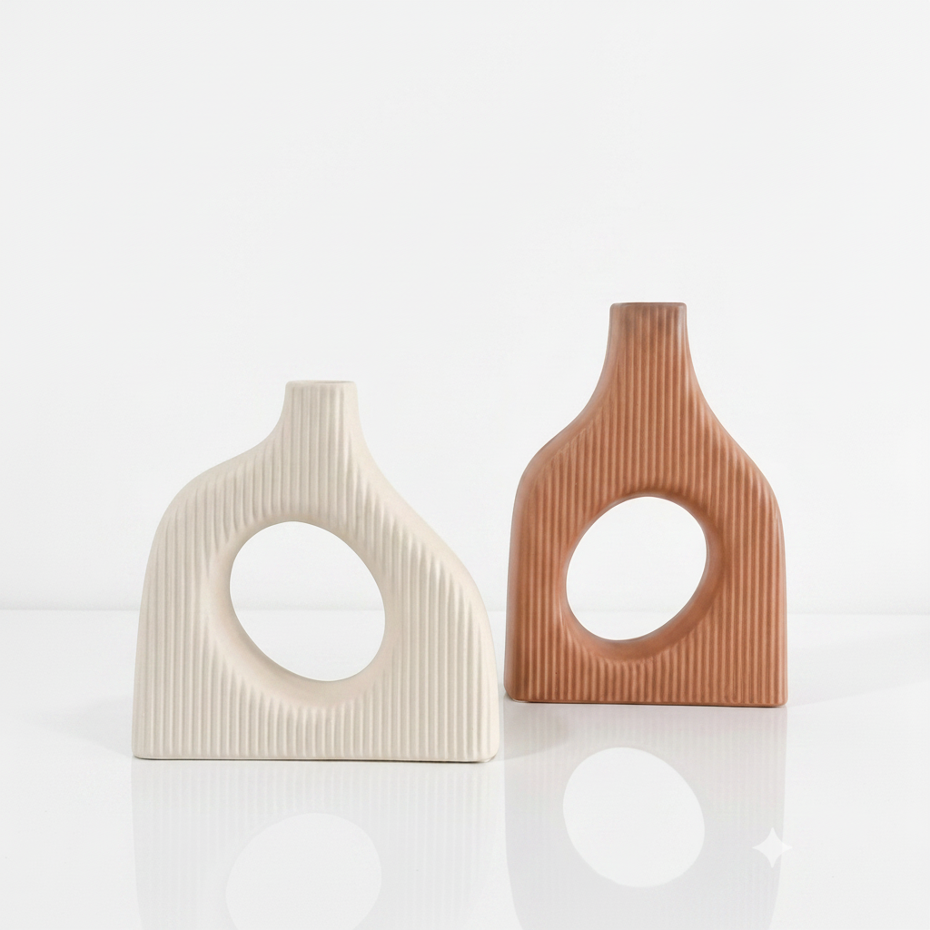 White Background Vases