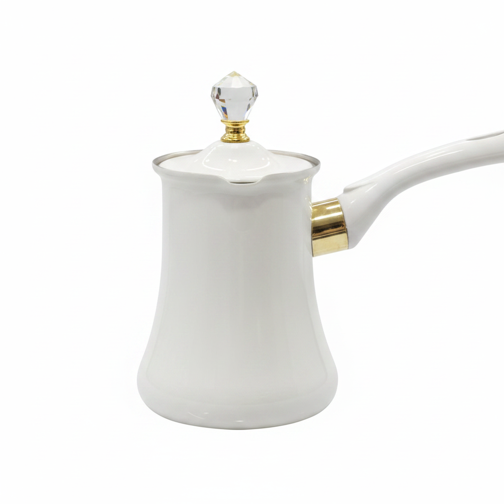 White Ceramic Turkish Coffee Pot