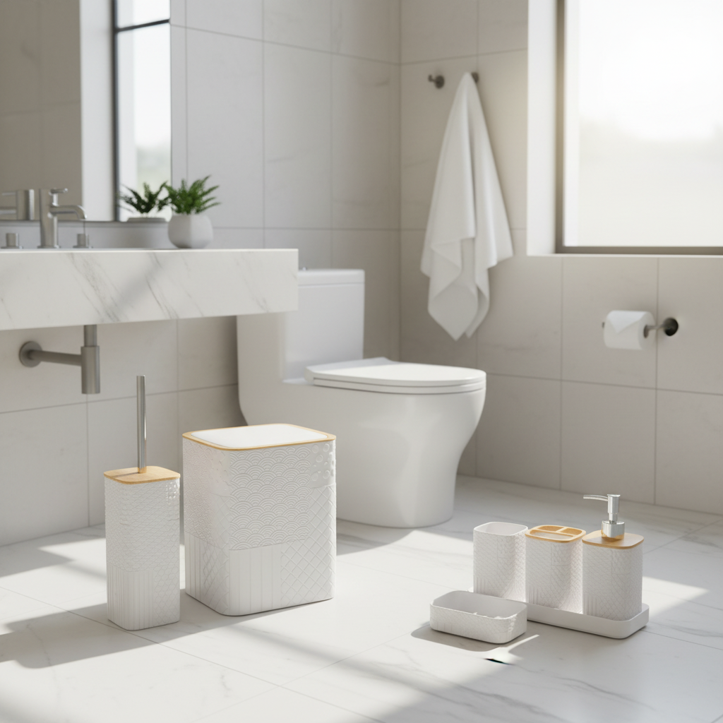 White Embossed Set - Lifestyle
