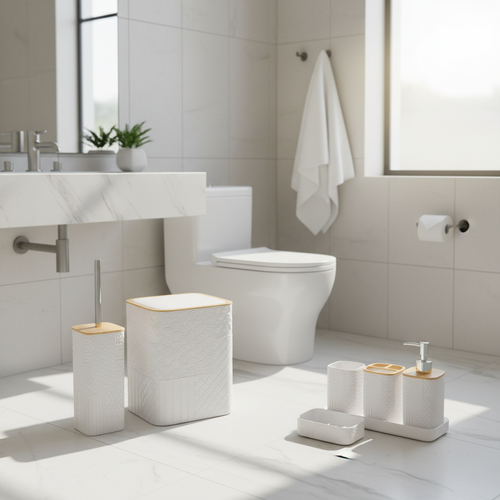 White Embossed Set - Lifestyle