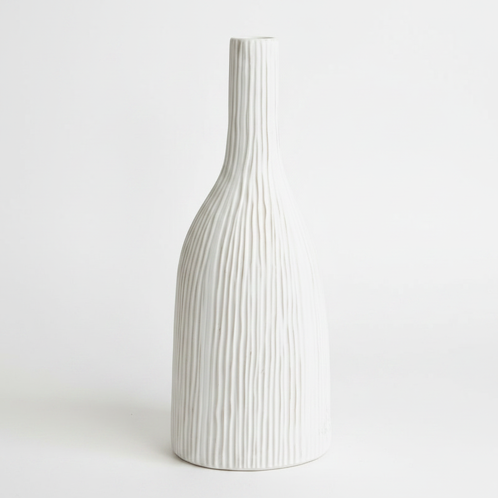 White Ribbed Close-up Body
