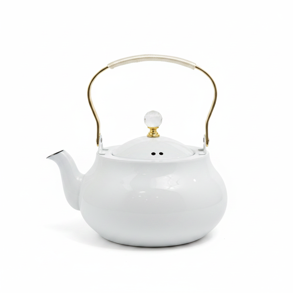 White Teapot White Background