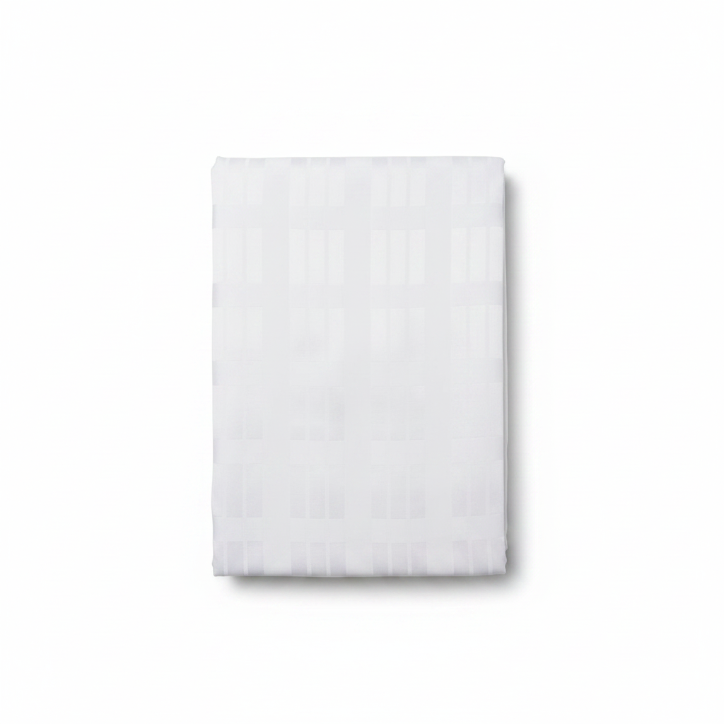 White Textured Shower Curtain