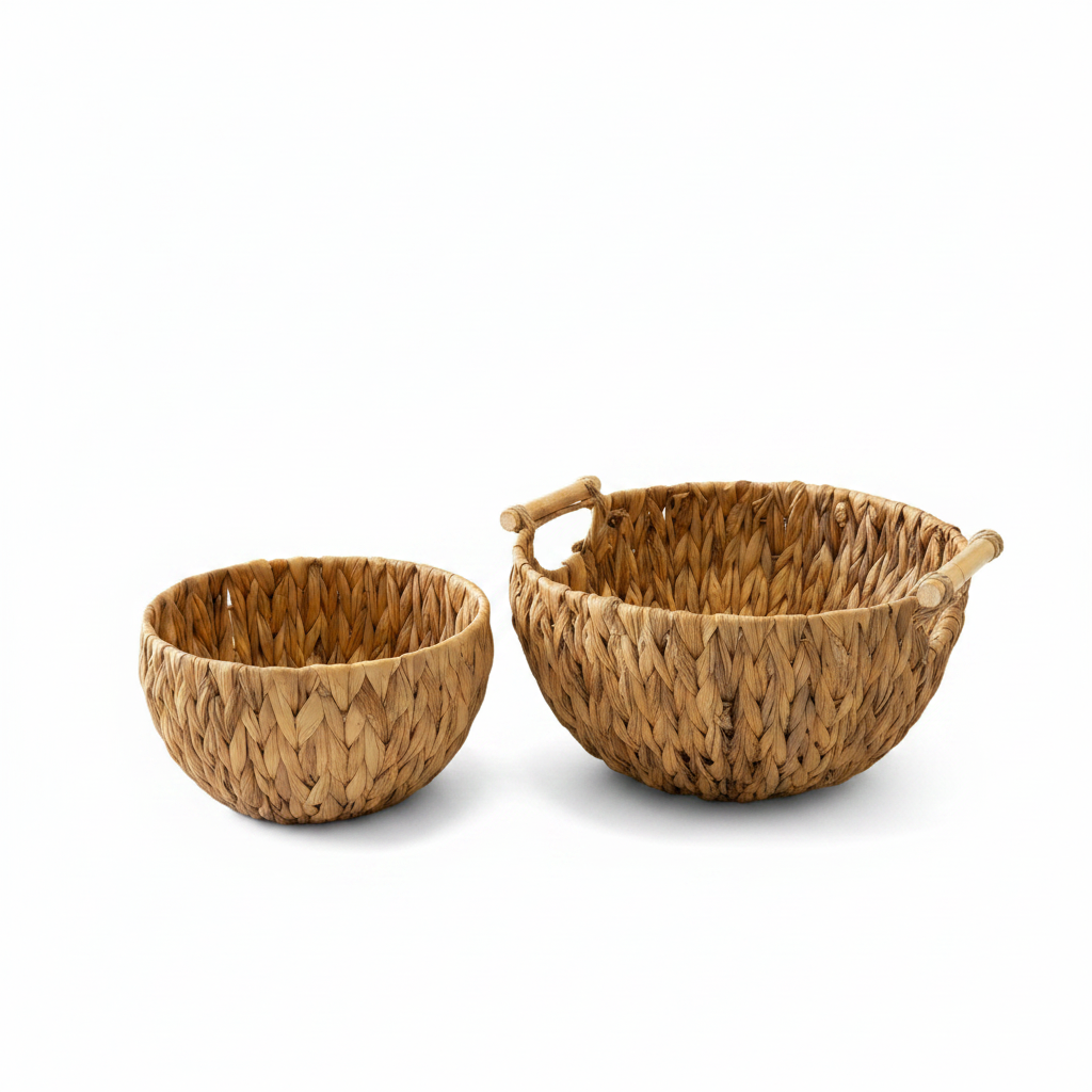 Woven Baskets White Background